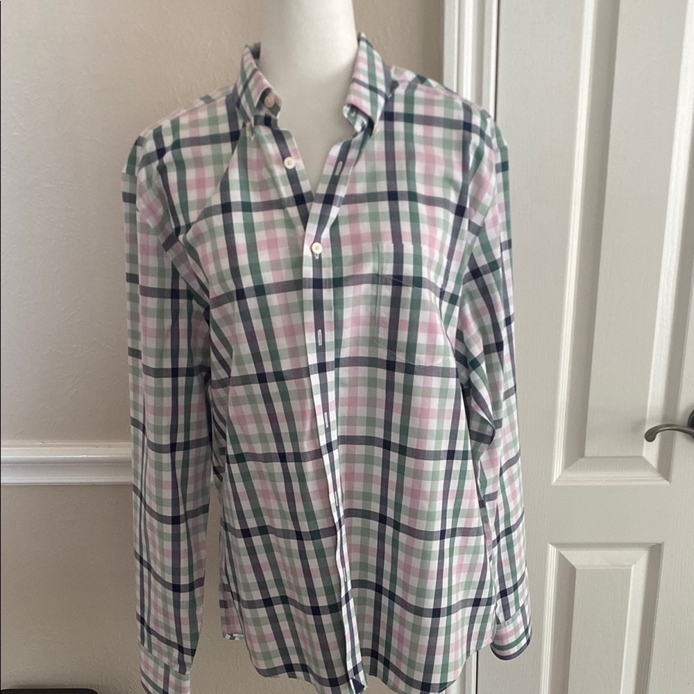 Plaid Button-Up Shirt